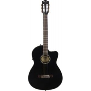 Fender CN-140SCE Negra guitarra electroacústica de nylon con sistema Fishman y tapa sólida de cedro