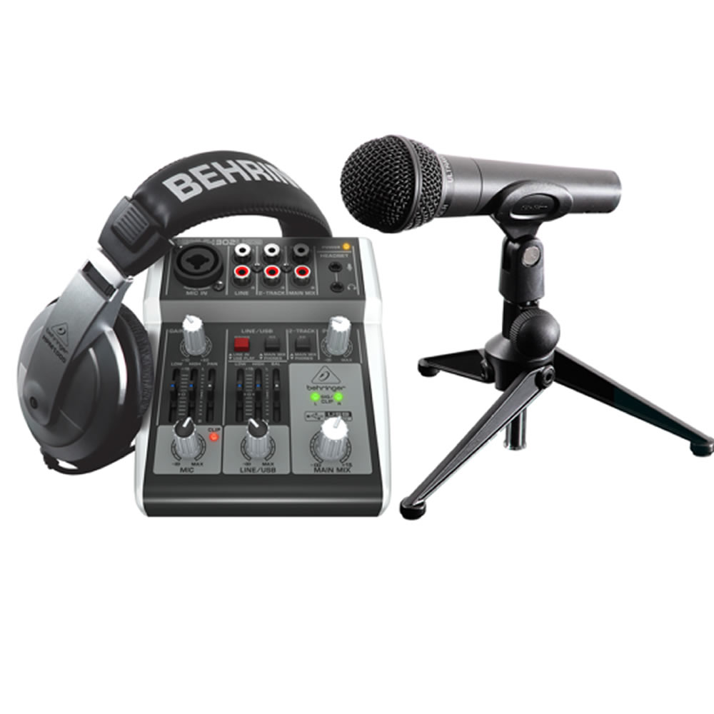 Sistema Estudio Podcast USB Behringer PODCASTUDIOUSB