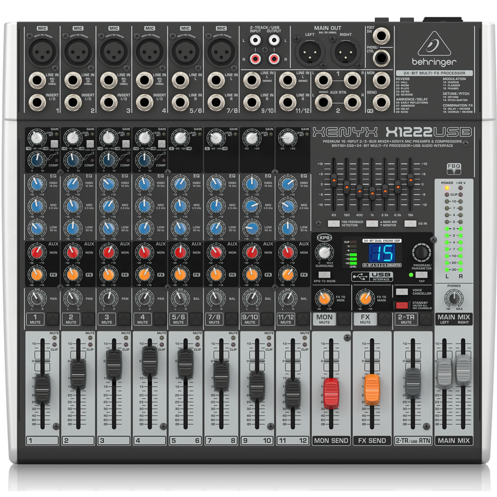Mezcladora Behringer Análoga X1222USB