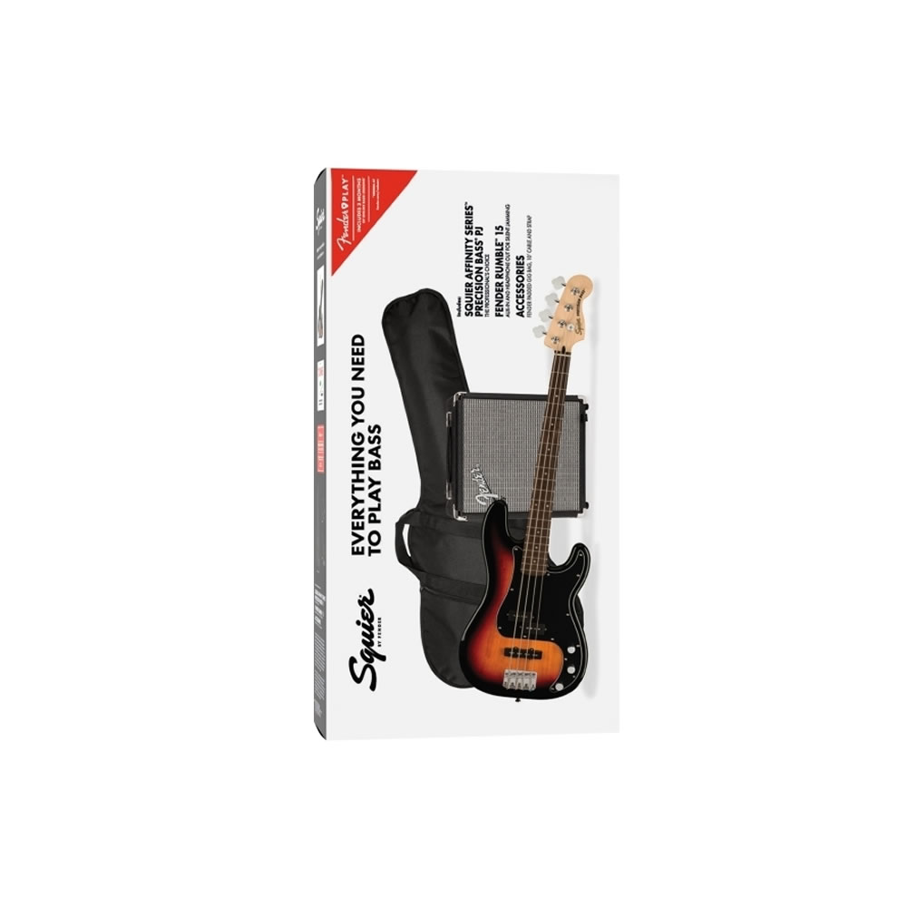 Bajo Eléctrico Paquete Precision PJ Bass Squier Sunburst 0372980000