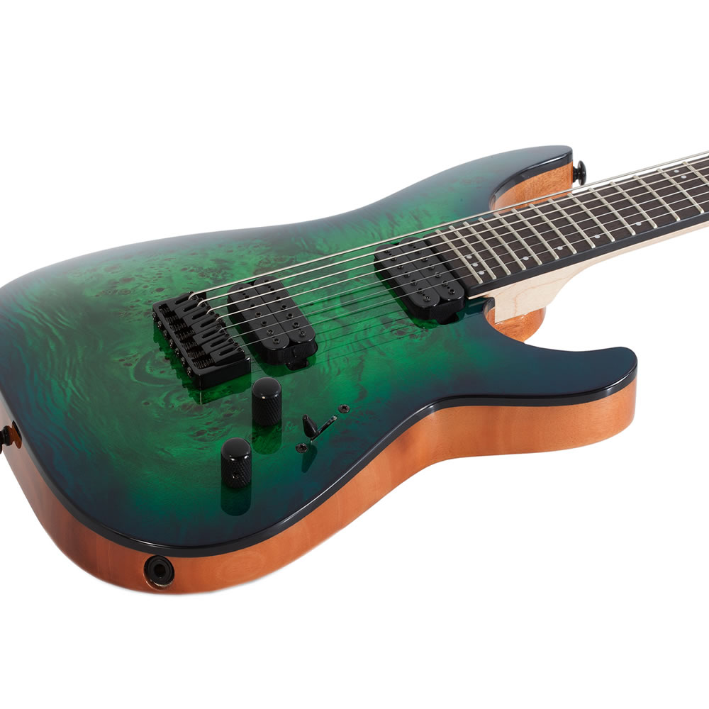 Guitarra Eléctrica Schecter C-7 PRO Aqua Burst - Image 2