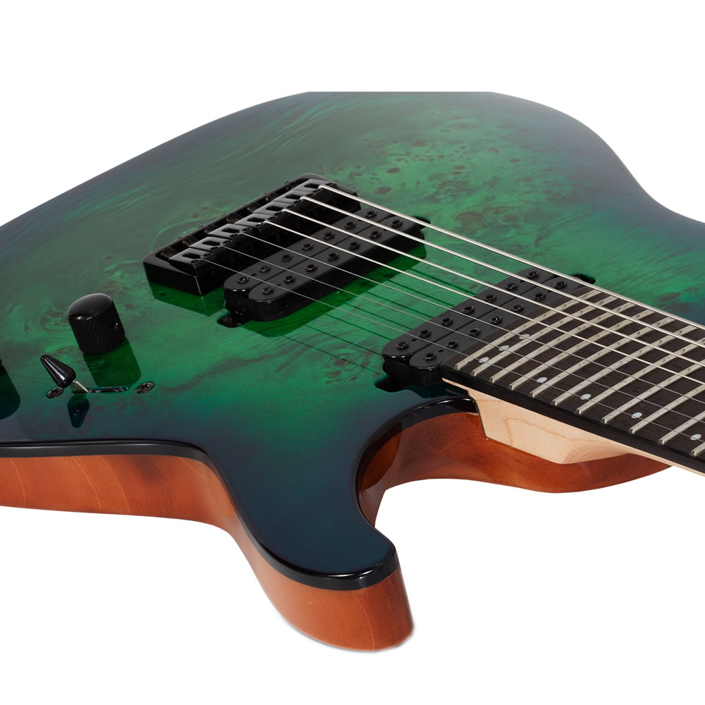 Guitarra Eléctrica Schecter C-7 PRO Aqua Burst - Image 3