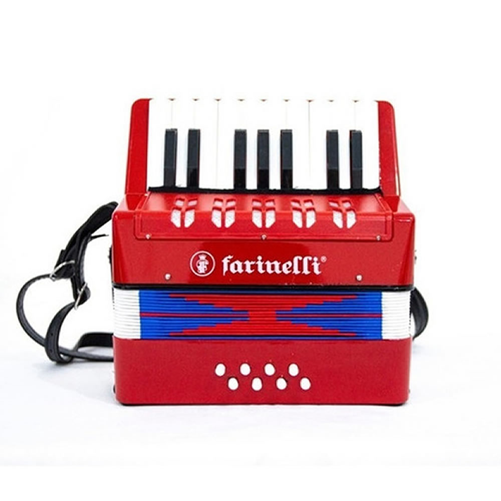 Acordeón Infantil de 17 Teclas Rojo Farinelli ACJRF