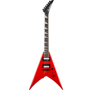Jackson King V JS32T Ferrari Red guitarra eléctrica tipo V con puente fijo string-through-body y humbuckers de alta salida