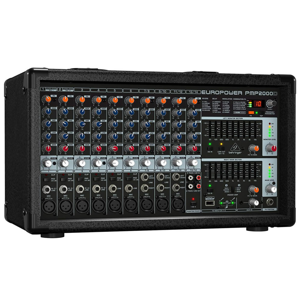 Mezcladora Amplificada 14 Canales 2x350W Behringer PMP200D - Image 2