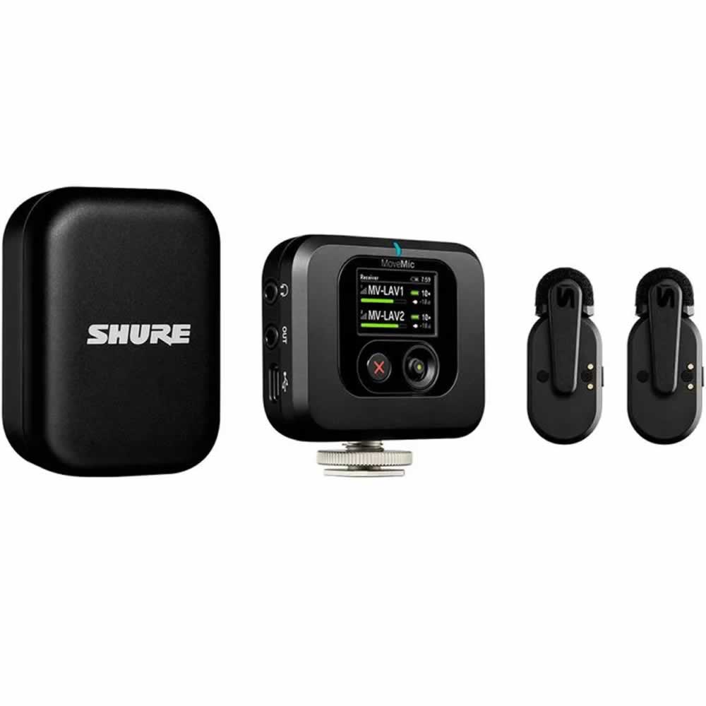 Kit de Micrófonos Miniatura Inalámbricos Bluetooth Shure MV-TWO-KIT