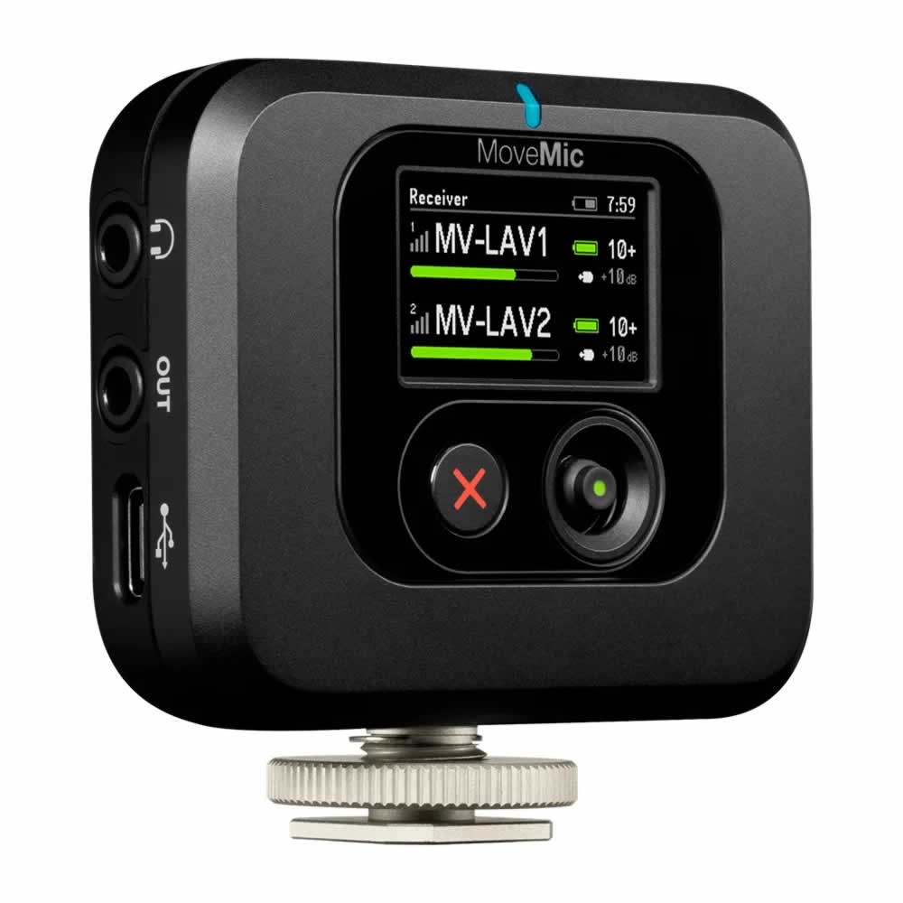 Receptor Portátil para Cámaras y Dispositivos Móviles Shure MV-R