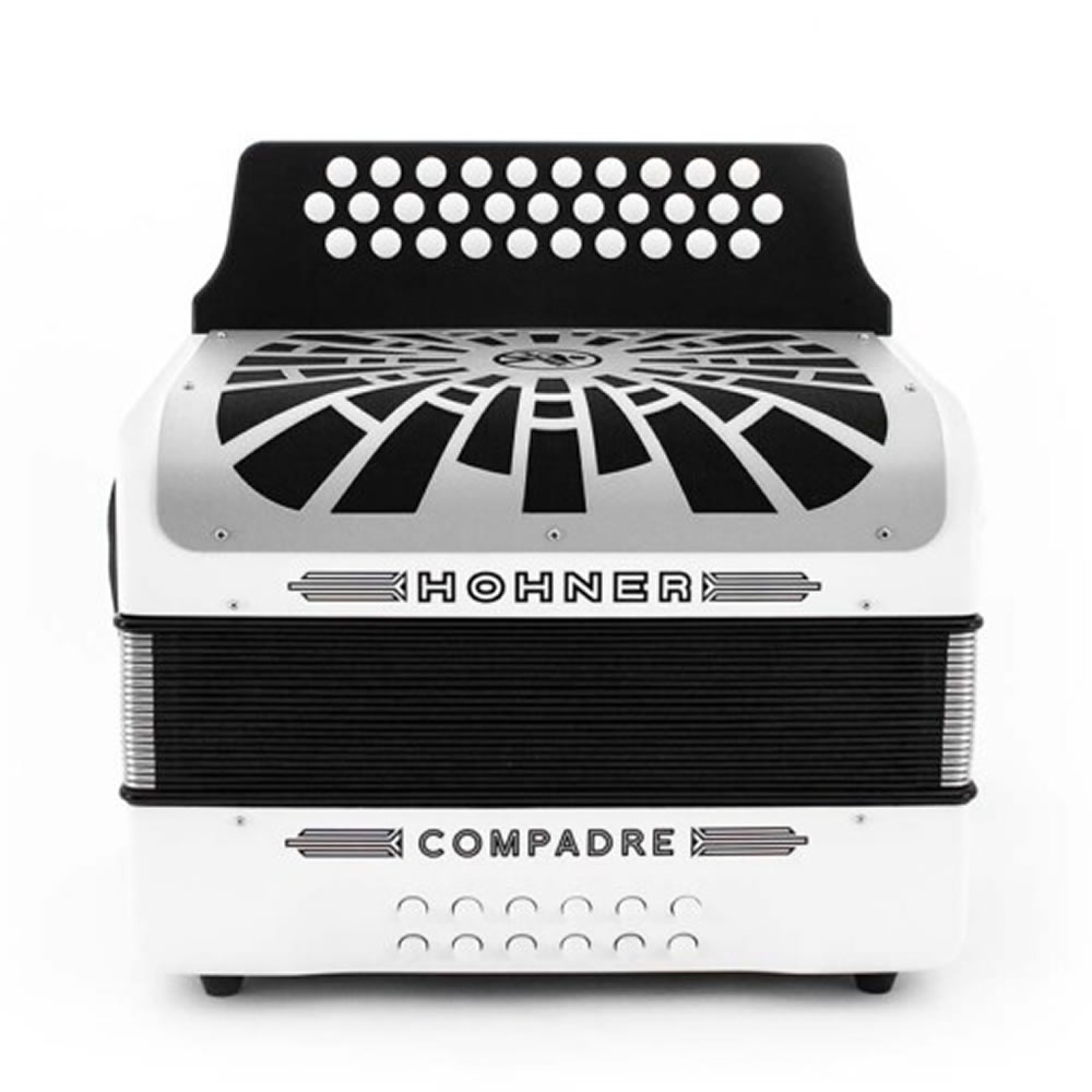 Acordeón de Botones Hohner Compadre FA Blanca