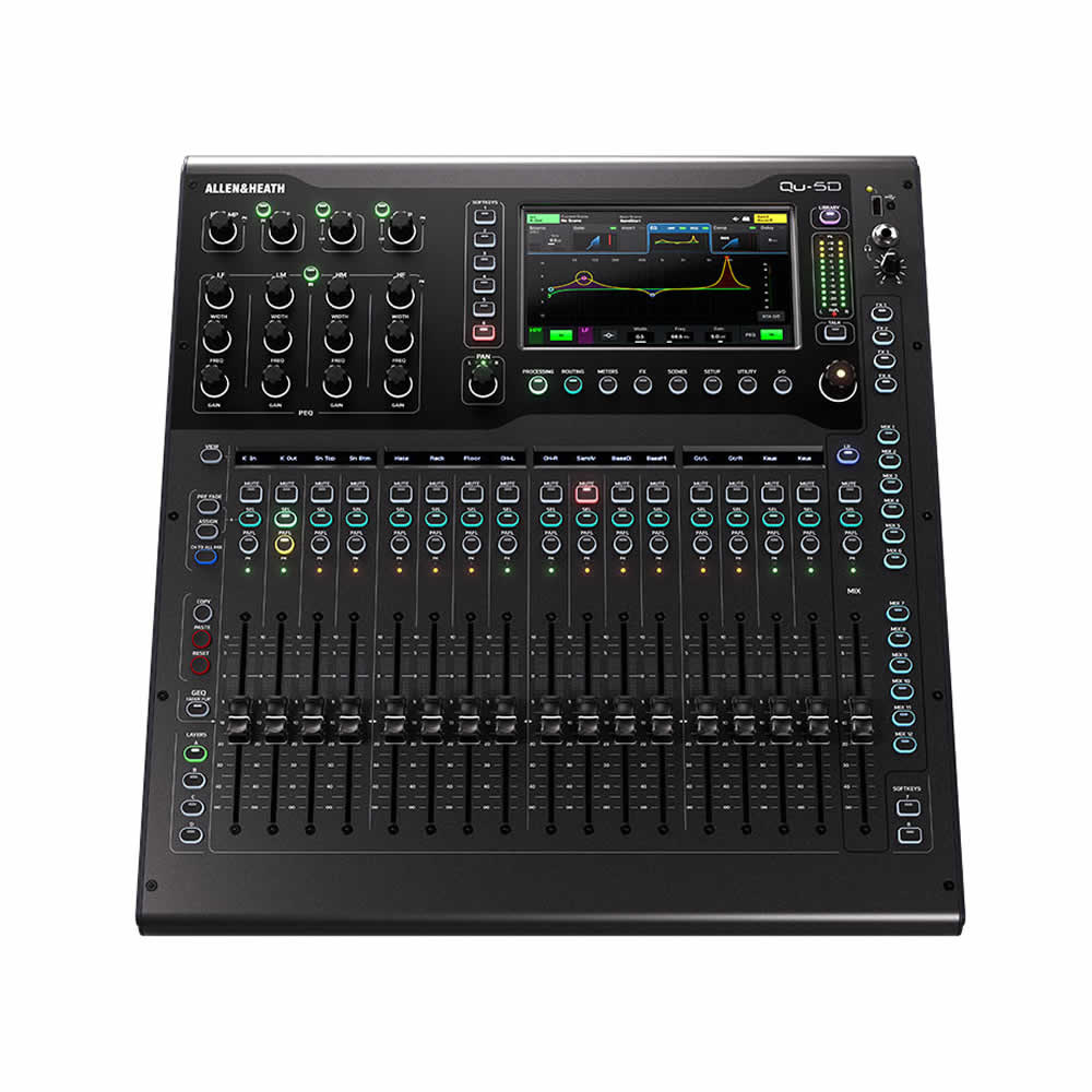 Mezcladora Digital con Dante 16 Preamps Allen & Heath QU-5D