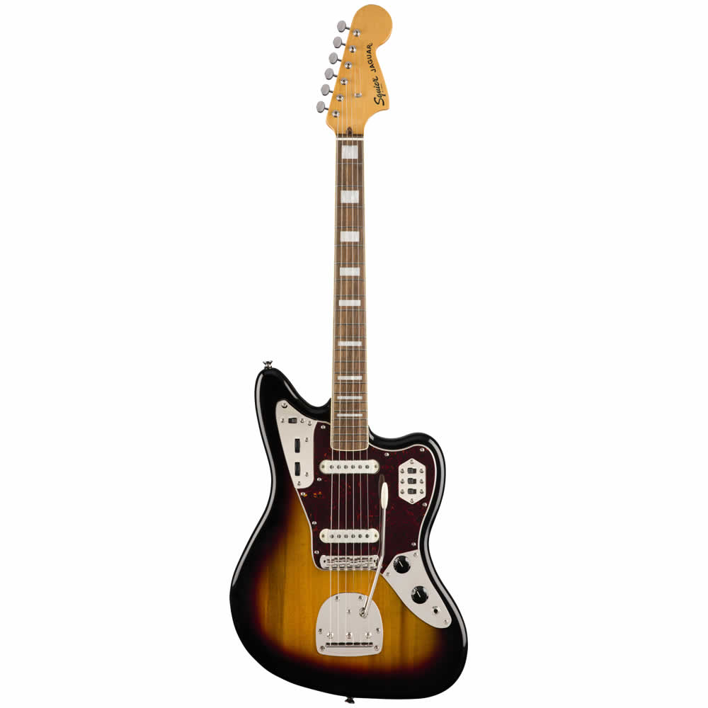 Squier Classic Vibe 70s Jaguar 3-Color Sunburst guitarra eléctrica offset con diapasón de laurel