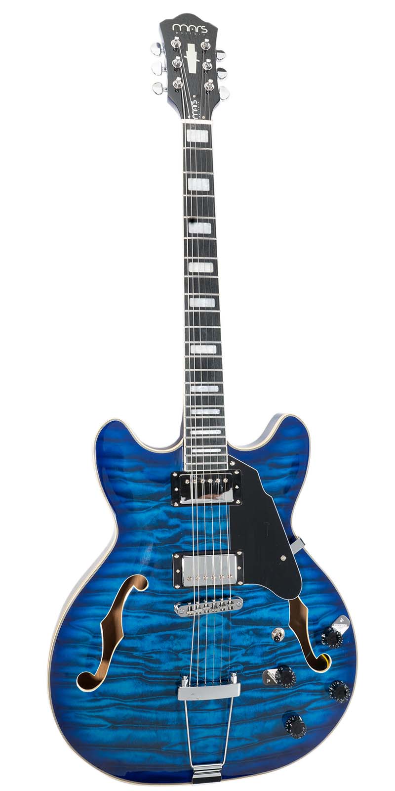 GUITARRA MARS ELECTRICA MOD. HOLLOWBODY 335 CUSTOM — PURPLE
