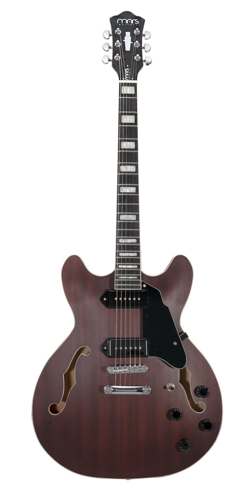 GUITARRA MARS ELECTRICA MOD. HOLLOWBODY 335 P90 SATIN — GREY