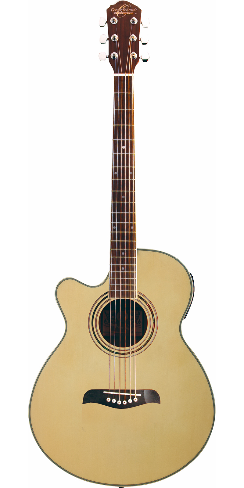 GUITARRA OSCAR SCHMIDT E/AC OG10CE ZURDA — FLAMED TRANSPARENT BLACK