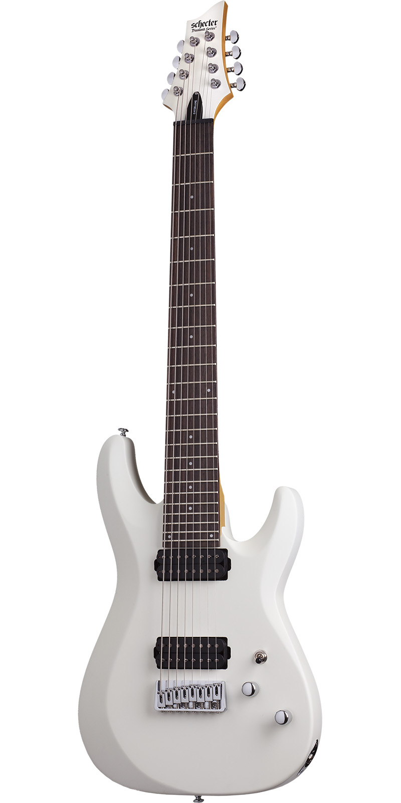 GUITARRA SCHECTER ELECTRICA C-8 DELUXE — BLANCO SATINADO