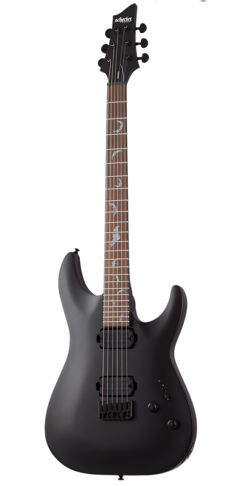 GUITARRA SCHECTER ELEC DAMIEN-6 — NEGRO SATINADO