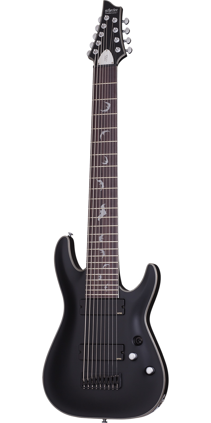 GUITARRA SCHECTER ELECT DAMIEN PLATINUM 9 — NEGRO SATINADO
