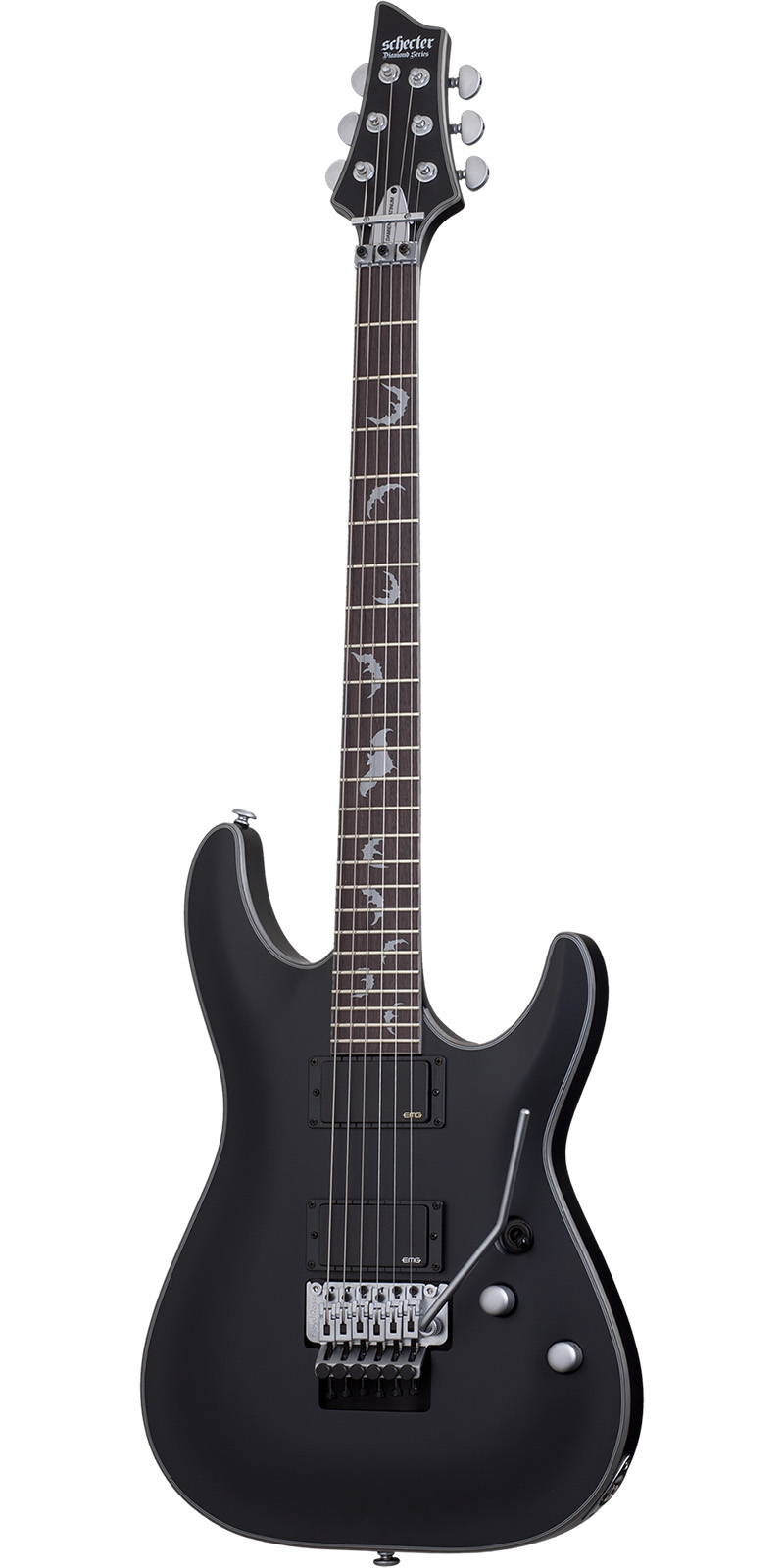 GUITARRA SCHECTER ELEC DAMIEN PLATI 6 FR — NEGRO SATINADO