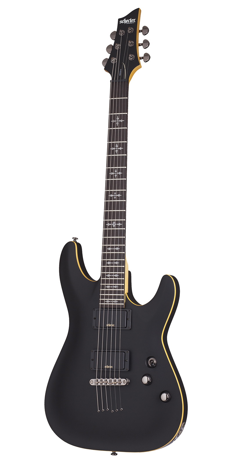 GUITARRA SCHECTER ELECTRICA DEMON-6 — NEGRO SATINADO ENVEJECIDO