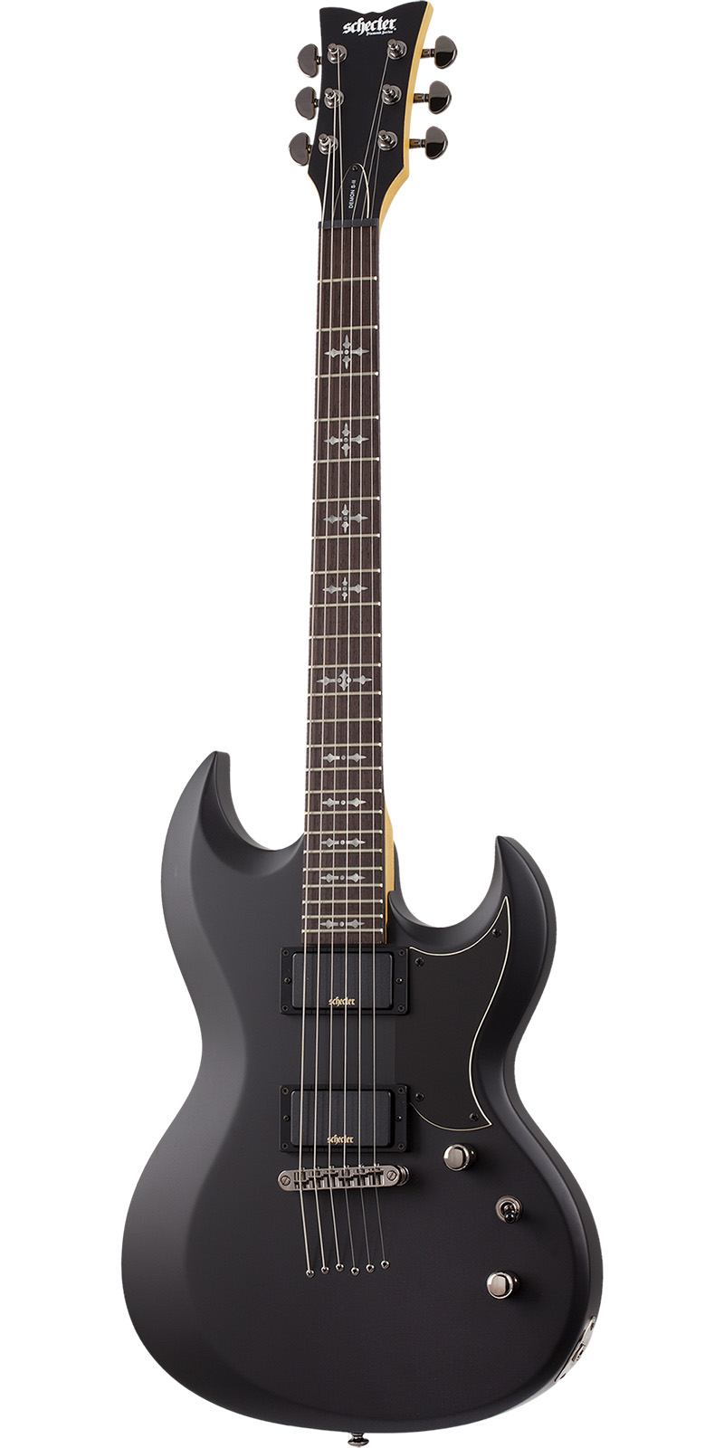 GUITARRA SCHECTER ELECTRICA DEMON S-II — NEGRO SATINADO