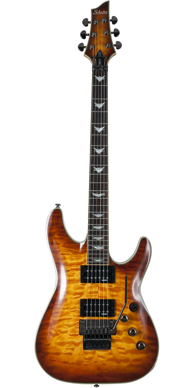 GUITARRA SCHECTER ELECT. OMEN EXTRM 6 FR — NEGRO TRASPARENTE