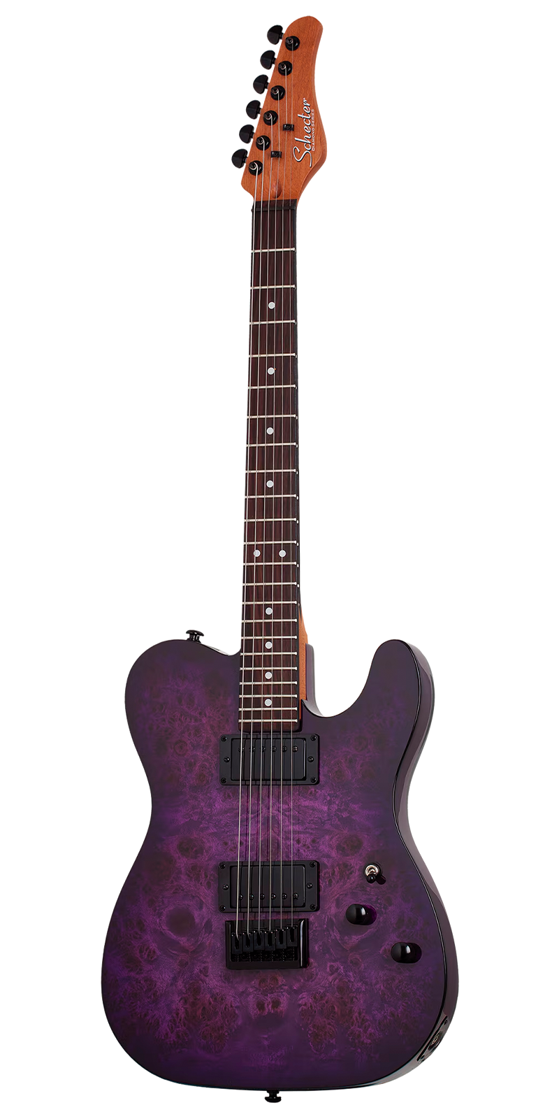 GUITARRA SCHECTER ELECT. PT STANDARD — BLACK FADE BURST BURL