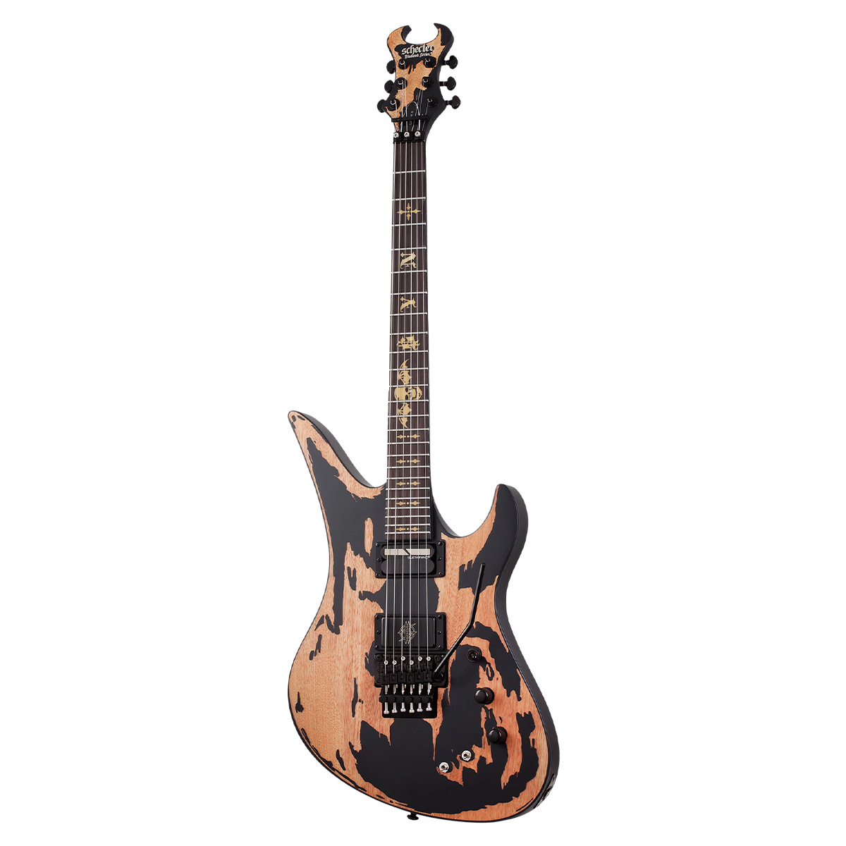 GUITARRA SCHECTER ELECT SYNYSTER GATES CUSTOM-S — DISTRESSED SATIN BLACK