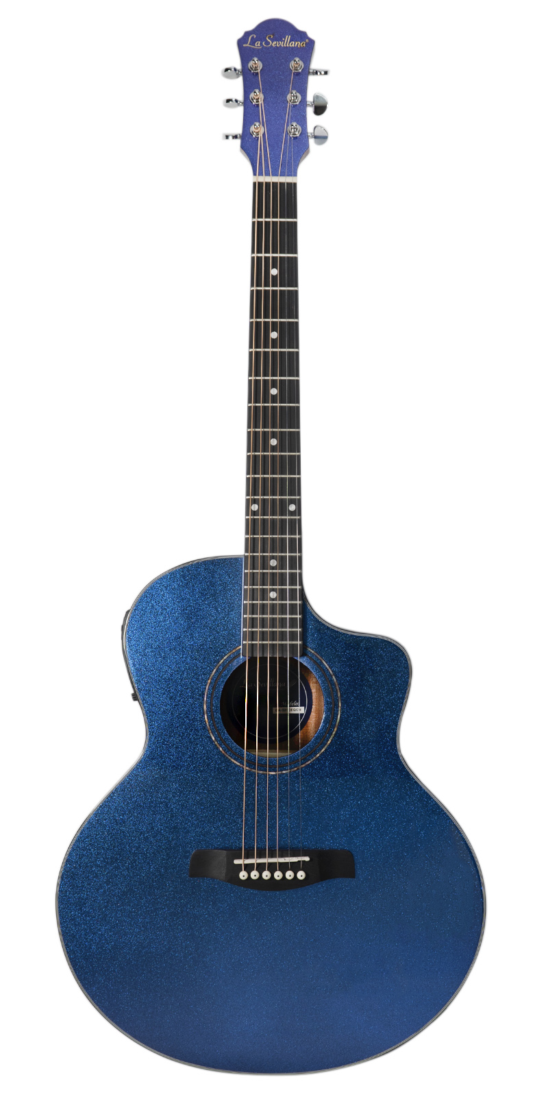 GUITARRA LA SEVILLANA E/ACUST. GA-321CEQ — WINE RED