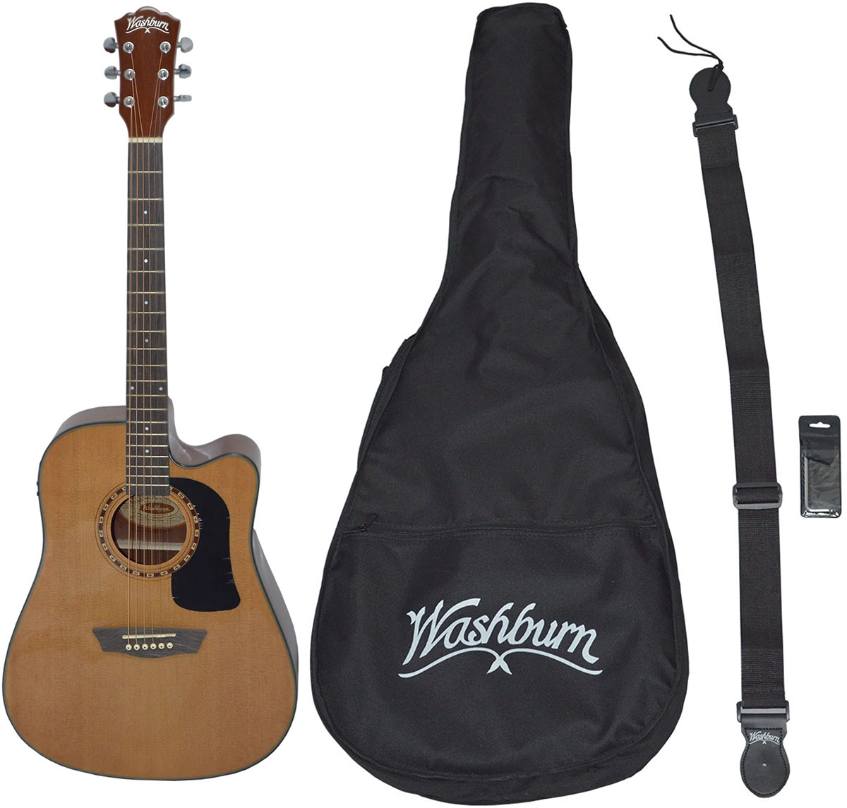 GUITARRA WASHBURN E/ACUSTICA AD5CEPACK — TOBACCO SUNBURST