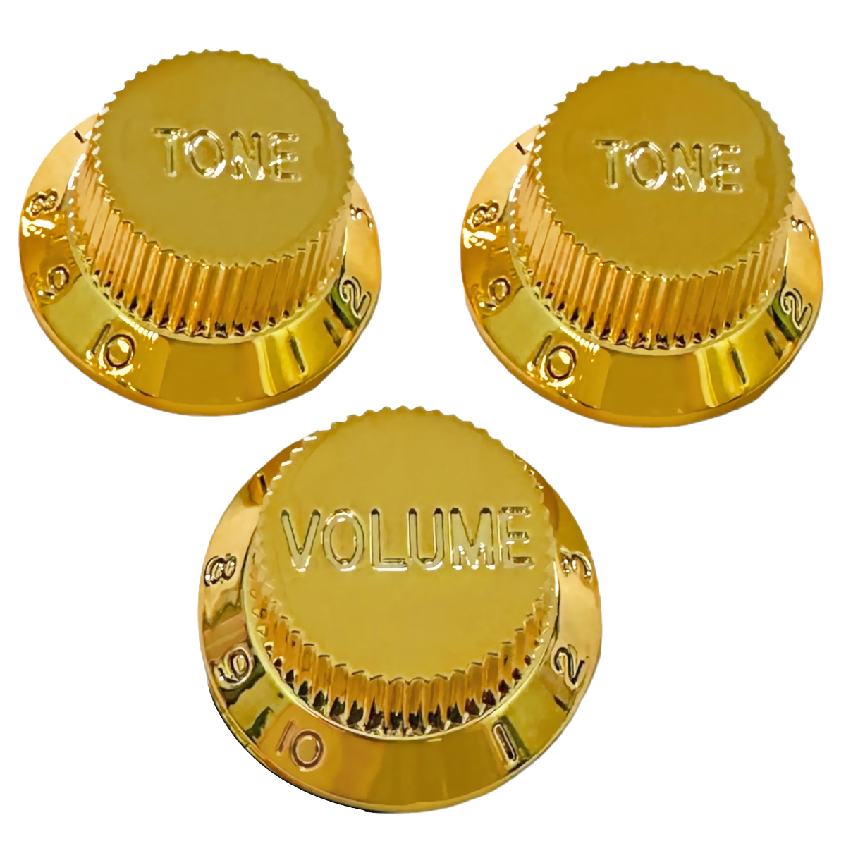 PERILLAS AXLABS MOD. STRAT STYLE KNOB SET GOLD