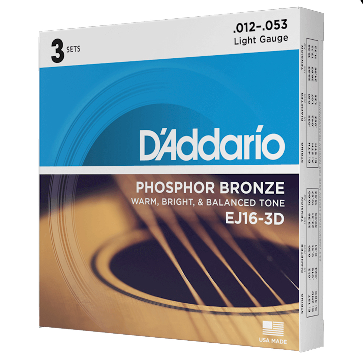 ENCORDADURA DADDARIO MOD. EJ16 3-PACK