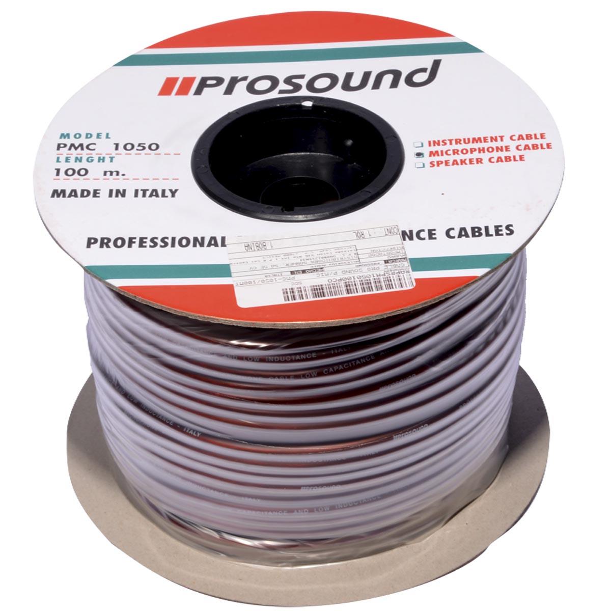 CABLE PRO SOUND P/MIC. PMC-1050/100MT — NEGRO