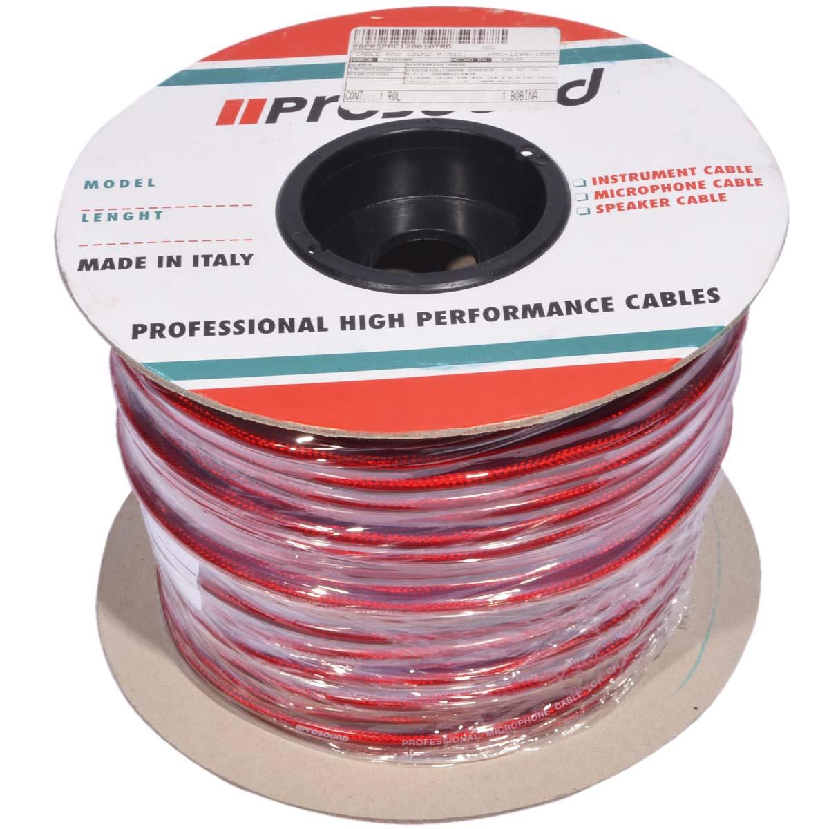 CABLE PRO SOUND P/MIC. PMC-1200/100MT — NEGRO TRASPARENTE