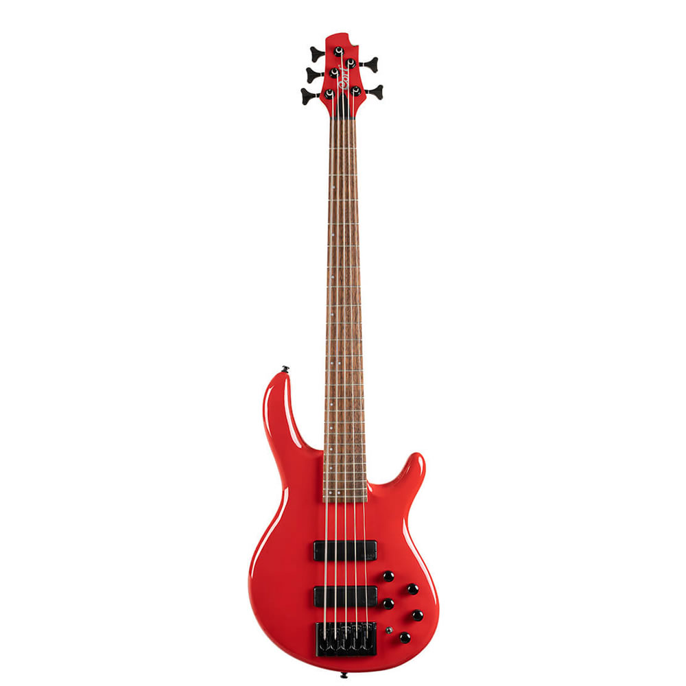 Bajo Eléctrico Activo Rojo 5 Cuerdas Cort Artisan C5 Deluxe CRD